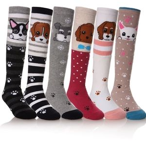 🆕️ Girls Knee High Socks Cartoon Animal Patterns